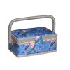RT-13402-4 Košík na šicí potřeby s modrým potiskem květin
