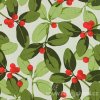 A-PWMN076-REDXX Poinsettia & Holly (10cm)