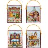 70-08954 Winter Village Ornaments - zimní domečky