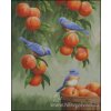 Bluebirds and Peaches (Aida 18ct)