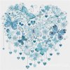 IC22654 Blue Butterfly Heart (předloha)