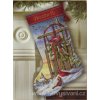 8819 Christmas Sled Stocking - Punčocha