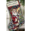 8778 Candy Cane Santa Stocking - punčocha