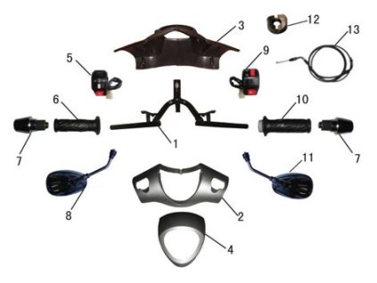 04 - kryt panelu přístrojů (modrá)