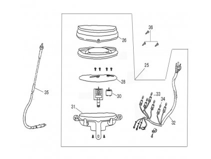 26 - sklo panelu přístrojů