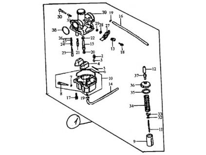 40 - sada opravárenská karburátoru