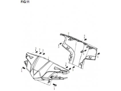 01-1 - kryt řidítek přední (oranžová)