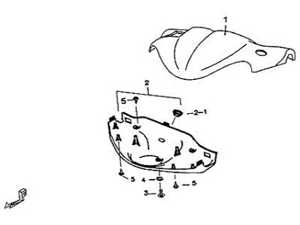 01 - kryt řidítek horní RACING 42 (červená)