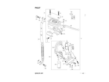 02 - brzdová pumpa MODEL 2003 (mikrospínač pod páčkou)