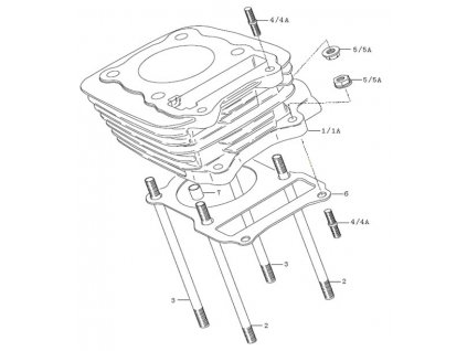 1A - válec motoru (černá)