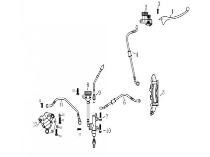 02-1 - brzdová pumpa přední sestava