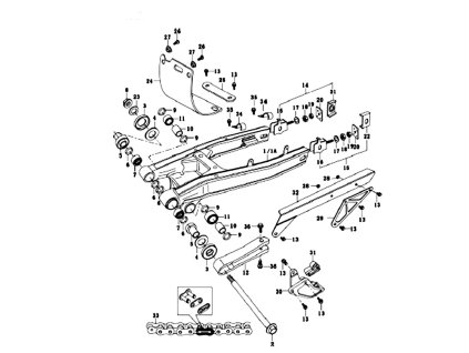 02 - hřídel vidlice zadní M14x253