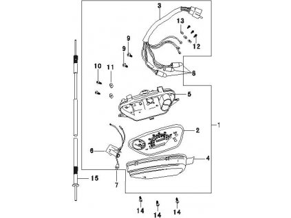 15 - bowden tachometru