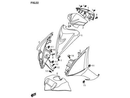 02-2 - kryt řidítek přední (červená met.)