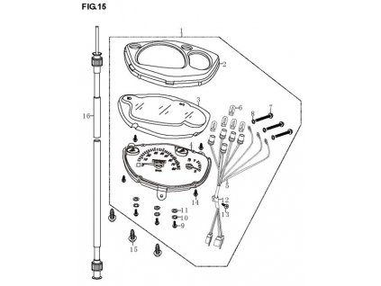 16 - bowden tachometru 92