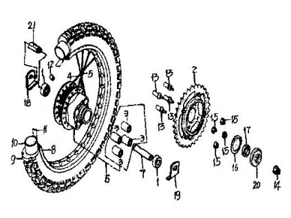 04-1 - drát kola zadního VNITŘNÍ  4,0mm M4,5