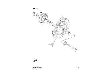 03 - hřídel kola předního M12x250