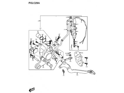 32 - brzdové destičky zadní sada