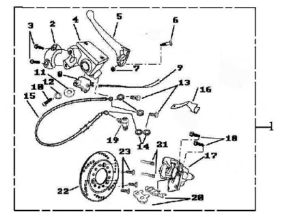 22 - brzdový kotouč zadní 185