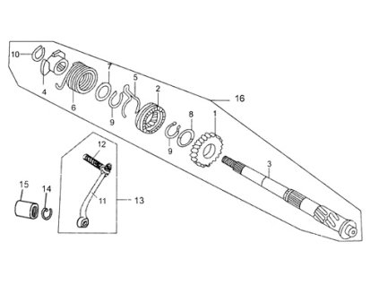 15 - matice pedálu startovacího