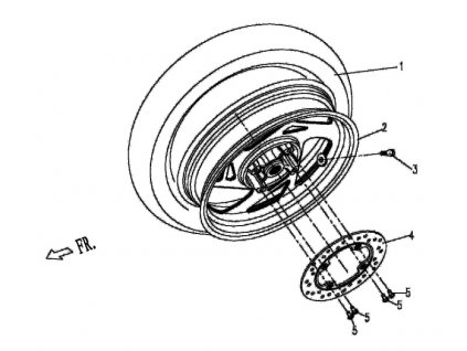 01 - pneu zadní 150/80 R15