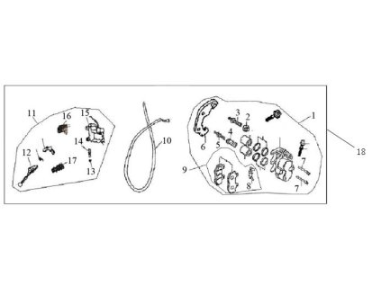 10 - brzdová hadice zadní