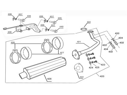 422 - těsnění tlumiče výfuku