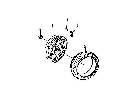 02 - pneu zadní 130/70 R12