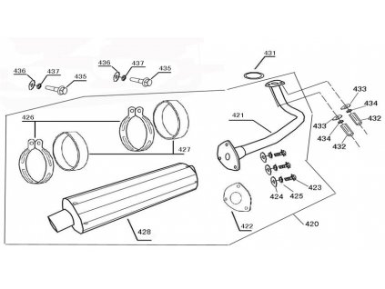 428 - výfuk tlumič