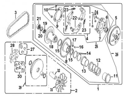 01 - spojka variátoru sestava