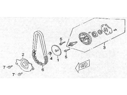 06 - řetěz čerpadla oleje