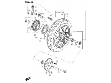 12 - hřídel kola zadní M14 15x270