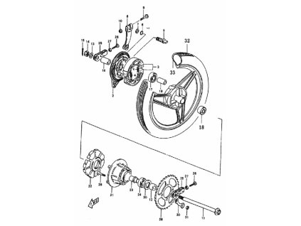 08 - páka klíče brzdy zadní