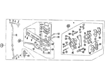23 - brzdič přední sestava