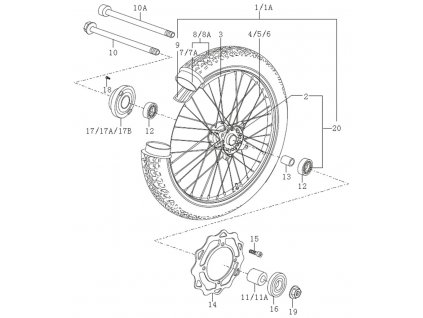 10-1 - hřídel kola přední M14 15x175/220