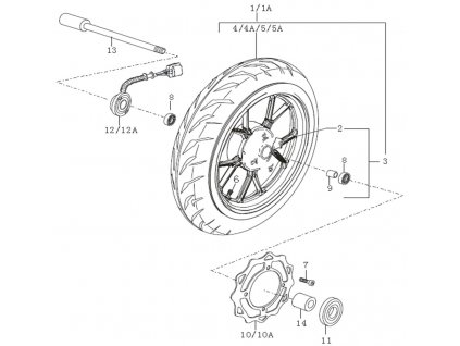 13 - hřídel kola přední M14 15x175/220