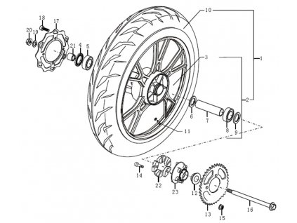 10-1 - pneu zadní 130/70 R17