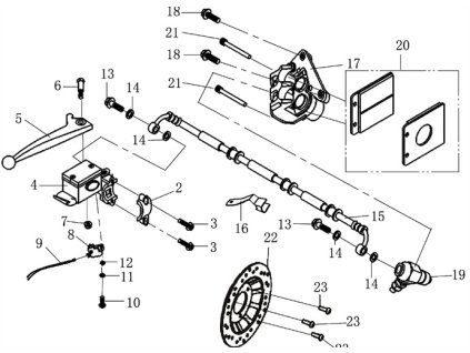 20-1 - brzdové destičky přední sada