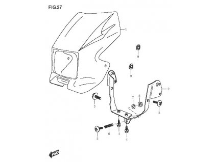 01 - kryt světlometu (modrá)