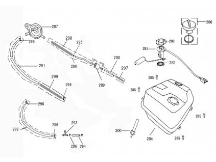 300 - příruba nádrže paliva