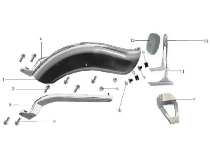 11 - držák opěrky zadní cr