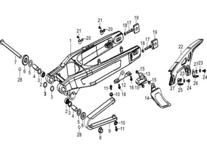 25-1 - držák krytu řetězu přední