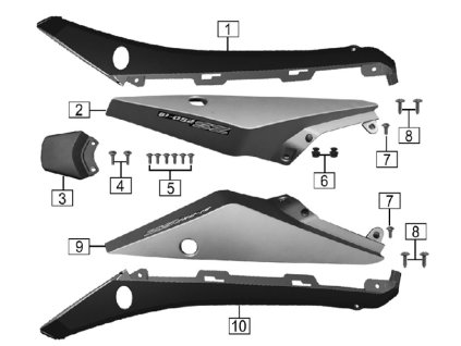 02 - kryt podsedlový zadní L. (černá/červená)