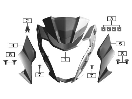 05 - krytka krytu světlometu P. (černá)