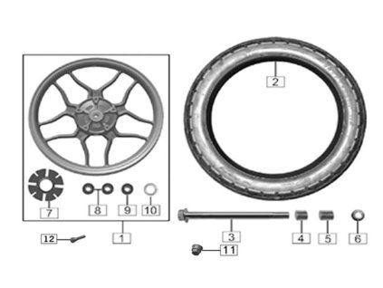 01 - disk zadní ALU 17"x3.50 (černá matná)