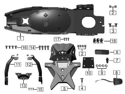 12 - držák blatníku zadního L.