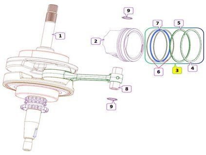 02 - píst motoru 52,4