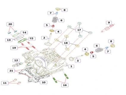 10 - těsnění hlavy motoru