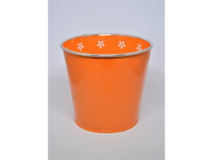 Plechový květináč (Varianta Oranžová)