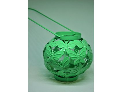 Kovová lucerna na čajovou svíčku (Varianta zelená)